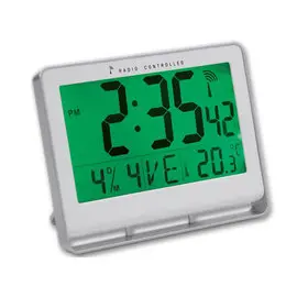 Horloge radio-pilotée digitale - Gris métal - ALBA photo du produit
