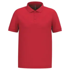 Polo piqu&eacute; manches courtes homme rouge taille l photo du produit