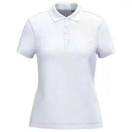 Polo femme - Manches courtes - Taille 3XL - Blanc photo du produit