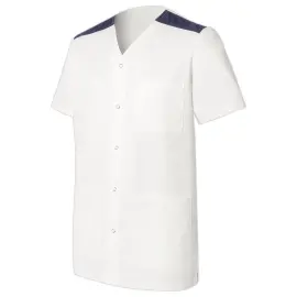 Tunique m&eacute;dicale manches courtes h valentine hasson&ndash;blanc marine&ndash;t.2 photo du produit