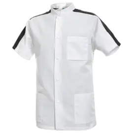 Tunique homme steeve manches courtes &ndash; blanc charbon &ndash; taille 5 photo du produit