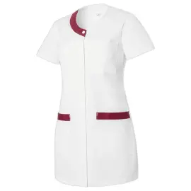 Tunique m&eacute;dicale manches courtes f valentine hasson&ndash;blanc bordeaux&ndash;t.4 photo du produit