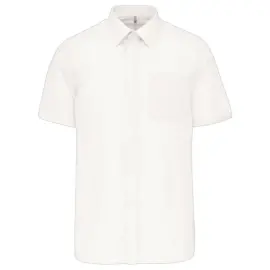 Chemise popeline polycoton manches courtes homme blanc taille s photo du produit