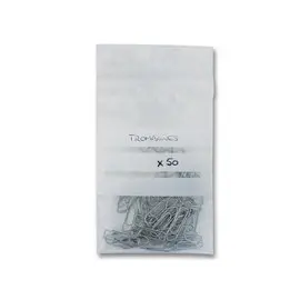 1000 Sachets plastiques grip avec bandes blanches - 80 x 120 mm photo du produit