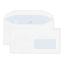 1000 Enveloppes blanches - 75g - 114 x 229mm - pour mise sous pli avec fenêtre - GPV photo du produit