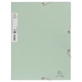 Chemise &eacute;lastique 3 rabats - Carte recycl&eacute;e - Vert sauge - Exacompta photo du produit