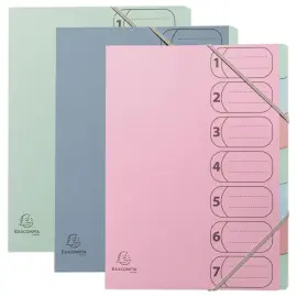 Trieur avec &eacute;lastiques AutentiK - 7 compartiments - Exacompta photo du produit