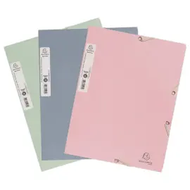 Chemise &eacute;lastiques 3 rabats AutentiK - Carte recycl&eacute;e - Exacompta photo du produit