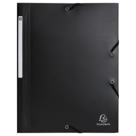 Chemise &eacute;lastiques 3 rabats Opak - Noir - Exacompta photo du produit