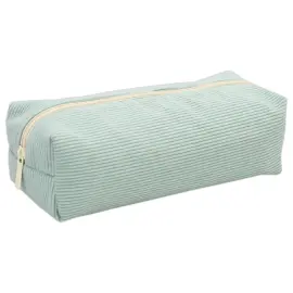 Trousse rectangulaire - Velours vert clair - Sign photo du produit