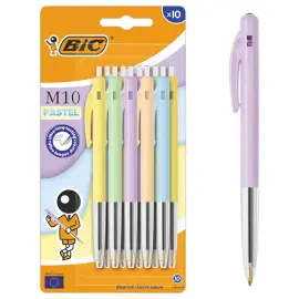 10 Stylo-bille M10 - Pointe moyenne - Coloris pastels - BIC photo du produit
