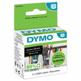 rouleau de 1 000 étiquettes blanches DYMO LabelWriter multi-usages - 13 x 25 mm photo du produit
