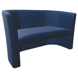 Canap&eacute; club - 2 places - Simili cuir - Bleu photo du produit