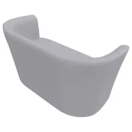 Canap&eacute; club - 2 places - Simili cuir - Gris clair photo du produit