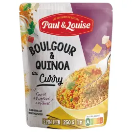 Plat cuisin&eacute; Boulgour Quinoa Curry - 250 g - PAUL & LOUISE photo du produit