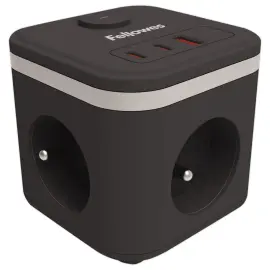 Multiprise Power Cube - Noir - Fellowes photo du produit