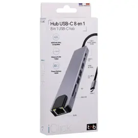 HUB USB-C 8 Ports en 1 HDMI 4K - T'NB photo du produit