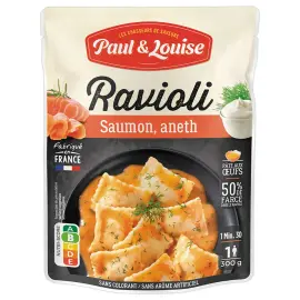 Plat cuisiné Ravioli Saumon Aneth - 300 g - PAUL & LOUISE photo du produit