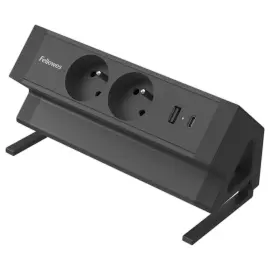 Unit&eacute; d'&Eacute;lectrification - Power Desk 2 - USB-A USB-C - Noir - Fellowes photo du produit