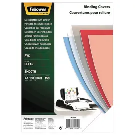 100 Couverture PVC cristal A4 - 150 microns - Fellowes photo du produit