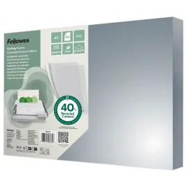 100 Couverture de reliure PVC cristal A3 - 200 microns - Fellowes photo du produit