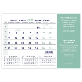 Tapis souris calendrier  - 23x18 cm - Janvier à décembre - BREPOLS photo du produit