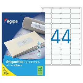 25 Planches d'&eacute;tiquettes 50,0 x 25,0 mm - Agipa photo du produit