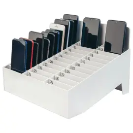 Rangement &agrave; poser pour 33 t&eacute;l&eacute;phones  gris photo du produit