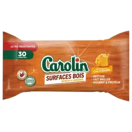 Lingettes V&eacute;g&eacute;tales Surfaces Bois X30- Carolin photo du produit