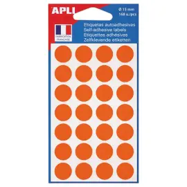 Pastilles gommettes de signalisation rondes, Ø15 mm, orange photo du produit