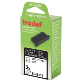 3 Encriers noirs 6/4913 pour tampons Printy - TRODAT photo du produit