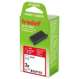 3 Encriers pour tampons Printy 4915 – Rouge – TRODAT photo du produit