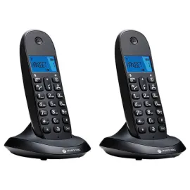 2 T&eacute;l&eacute;phones Fixe Sans FIl C1002CB+ Noir - Motorola photo du produit