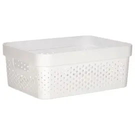 Panier Infinity Dots 11L - Recycl&eacute; - Blanc - Curver photo du produit
