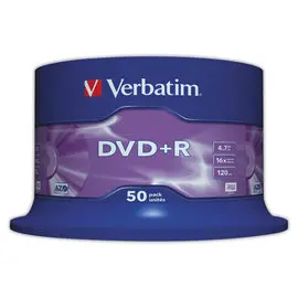Tour de 50 DVD+R VERBATIM SLIM 16X 4,7G photo du produit