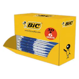 36 Stylos bille rétractables Atlantis - Pack de 30 + 6 gratuits - Bleu - BIC photo du produit