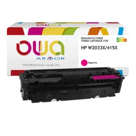 Toner compatible HP W2033X  OWA magenta photo du produit