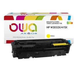 Toner compatible HP W2032X OWA jaune photo du produit