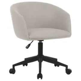 2 Fauteuil Arco avec Roues et Pi&eacute;tement M&eacute;tal Noir - Beige - Generique photo du produit