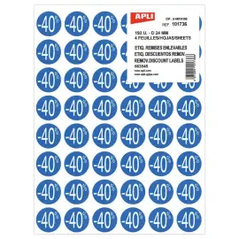 192 pastilles bleues &Oslash; 24 mm remise - 40 % photo du produit