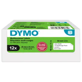 12 Rouleaux de 500 &eacute;tiquettes - 19 x 51 mm - DYMO photo du produit