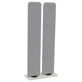 Double cloison acoustique rotative tissu gris pied photo du produit