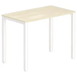 Table haute rectangulaire 140 x 80 Acacia /Blanc photo du produit