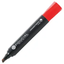 Marqueur permanent pointe biseaut&eacute;e - Rouge - Fiducial photo du produit