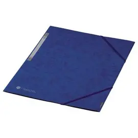 Chemise 3 rabats à élastique en carte rigide - Bleu - FIDUCIAL photo du produit