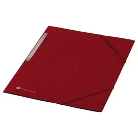 Chemise 3 rabats à élastique en carte rigide - Rouge - FIDUCIAL photo du produit