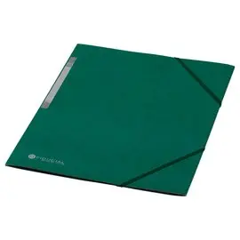 Chemise 3 rabats à élastique en carte rigide - Vert - FIDUCIAL photo du produit