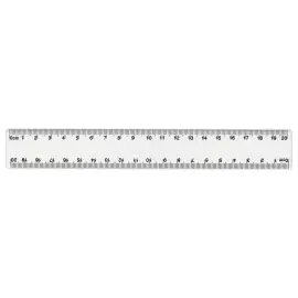 R&egrave;gle de bureau double en plastique - 20 cm photo du produit