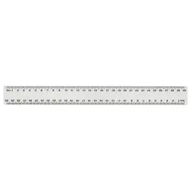 R&egrave;gle de bureau double en plastique  - 30 cm photo du produit
