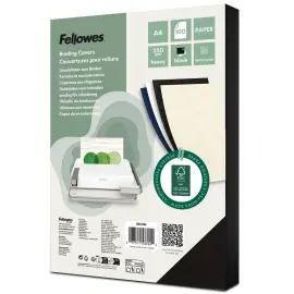 100 Couvertures A4 cuir- noir - Fellowes photo du produit